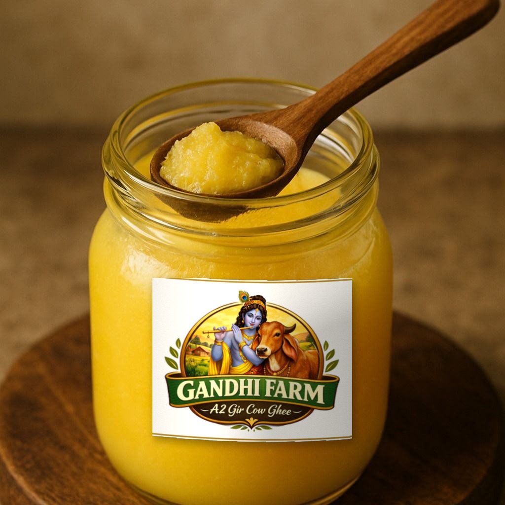 Jar of Gandhi Farm A2 Gir Cow Ghee